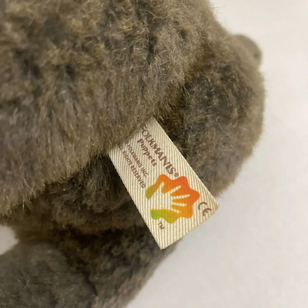 Folkmanis Sitting Puppy Dog Hand Puppet Full Body 14” Plush Brown Folktails
